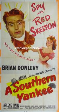 #5184 SOUTHERN YANKEE three-sheet movie poster '48 Red Skelton