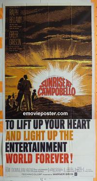 #5190 SUNRISE AT CAMPOBELLO three-sheet movie poster '60 Bellamy