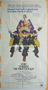 #5115 3 MUSKETEERS three-sheet movie poster '74 Raquel Welch