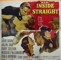 #5007 INSIDE STRAIGHT six-sheet movie poster '51 Arlene Dahl