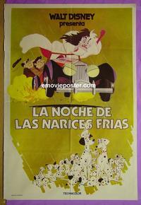 #5213 101 DALMATIANS Argentinean movie poster R70s