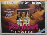 #5204 DON JUAN DEMARCO large Argentinean movie poster '95 Depp