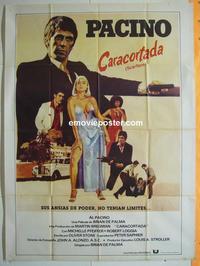 #5206 SCARFACE large Argentinean movie poster '83 Al Pacino