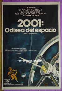 #5220 2001 A SPACE ODYSSEY Argentinean movie poster R70s