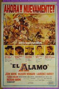 #5238 ALAMO Argentinean movie poster R67 John Wayne, Richard Widmark