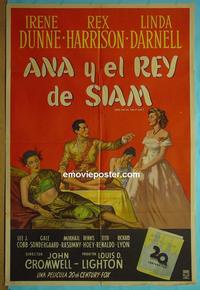#5243 ANNA & THE KING OF SIAM Argentinean movie poster
