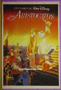 #5246 ARISTOCATS Argentinean movie poster R87 Disney