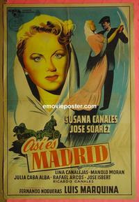 #5247 ASI ES MADRID Argentinean movie poster '53Canales