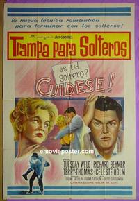 #5249 BACHELOR FLAT Argentinean movie poster '62 Weld