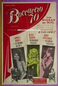 #5262 BOCCACCIO '70 Argentinean movie poster '62 Fellini