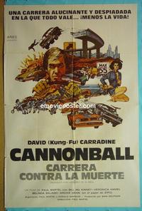 #5270 CANNONBALL Argentinean movie poster '76 trans-am