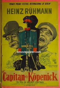 #5271 CAPTAIN FROM KOPENICK Argentinean one-sheet movie poster '56