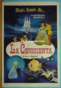 #5284 CINDERELLA Argentinean movie poster R80s Disney