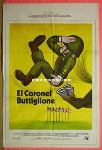 #5287 COLONEL BUTTIGLIONE Argentinean one-sheet movie poster '73