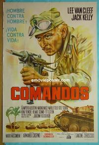 #5288 COMMANDOS Argentinean movie poster '72 Van Cleef