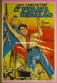 #5293 CRIMSON PIRATE Argentinean movie poster '52