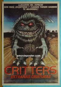 #5294 CRITTERS Argentinean one-sheet movie poster '86 Stone,Walsh