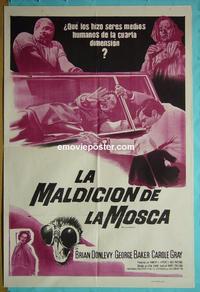 #5295 CURSE OF THE FLY Argentinean one-sheet movie poster 65