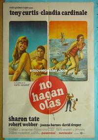 #5307 DON'T MAKE WAVES Argentinean movie poster '67 Tate