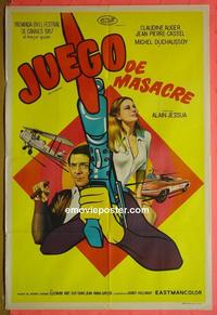 #5384 KILLING GAME Argentinean movie poster '68 killer!