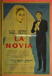 #5388 LA NOVIA Argentinean movie poster '61 Elsa Daniel