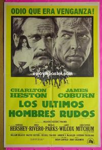#5392 LAST HARD MEN Argentinean movie poster '76 Heston