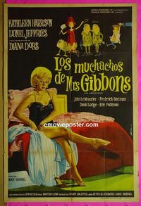 #5419 MRS GIBBONS' BOYS Argentinean movie poster '62 Dors