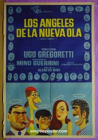 #5425 NEW ANGELS Argentinean movie poster '62 Gregoretti