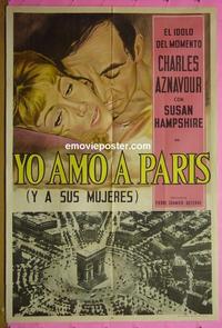 #5444 PARIS IN AUGUST Argentinean one-sheet movie poster '65