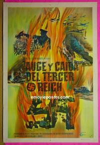 #5469 RISE & FALL OF THE 3RD REICH Argentinean movie poster
