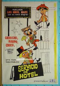 #5473 ROOM SERVICE Argentinean movie poster R60s Marx!