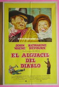 #5474 ROOSTER COGBURN Argentinean movie poster 75 Wayne