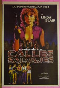 #5478 SAVAGE STREETS Argentinean movie poster '84 Blair
