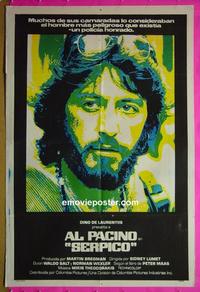 #5481 SERPICO Argentinean movie poster '74 Pacino