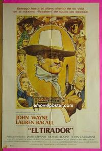#5486 SHOOTIST Argentinean movie poster '76 Wayne