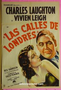 #5487 SIDEWALKS OF LONDON Argentinean movie poster '38