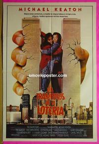 #5497 SQUEEZE Argentinean one-sheet movie poster '87 Keaton