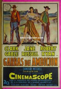 #5503 TALL MEN Argentinean one-sheet movie poster '55 Gable