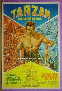 #5507 TARZAN'S FIGHT FOR LIFE Argentinean movie poster R60s
