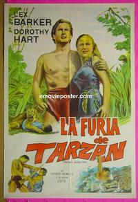 #5509 TARZAN'S SAVAGE FURY Argentinean movie poster