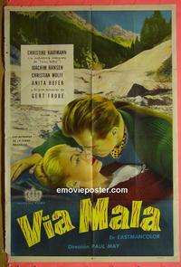 #5525 VIA MALA Argentinean movie poster '61 Gert Frobe
