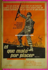 #5531 WAR HUNT Argentinean movie poster '62 1st Redford