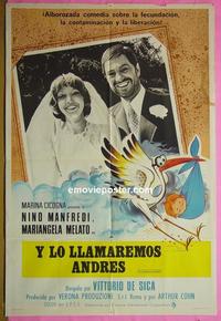 #5534 WE'LL CALL HIM ANDREW Argentinean one-sheet movie poster '72