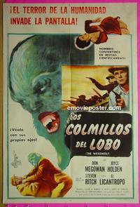 #5535 WEREWOLF Argentinean movie poster '56 cool image!