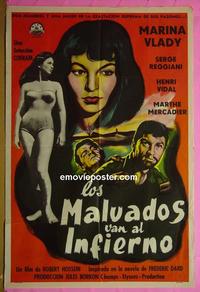 #5541 WICKED GO TO HELL Argentinean movie poster '60