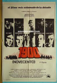 #5214 1900 Argentinean movie poster '77 Bertolucci