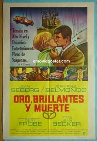 #5250 BACKFIRE Argentinean movie poster '65 Seberg