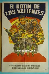 #5382 KELLY'S HEROES Argentinean movie poster '70