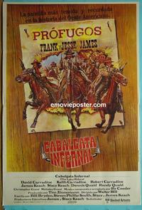 #5398 LONG RIDERS Argentinean movie poster '80 Hill