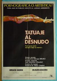 #5510 TATTOO Argentinean movie poster '81 Bruce Dern
